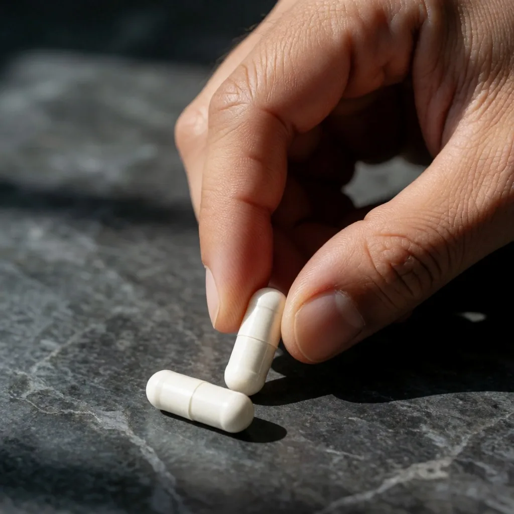 Magnesium powder on dark surface