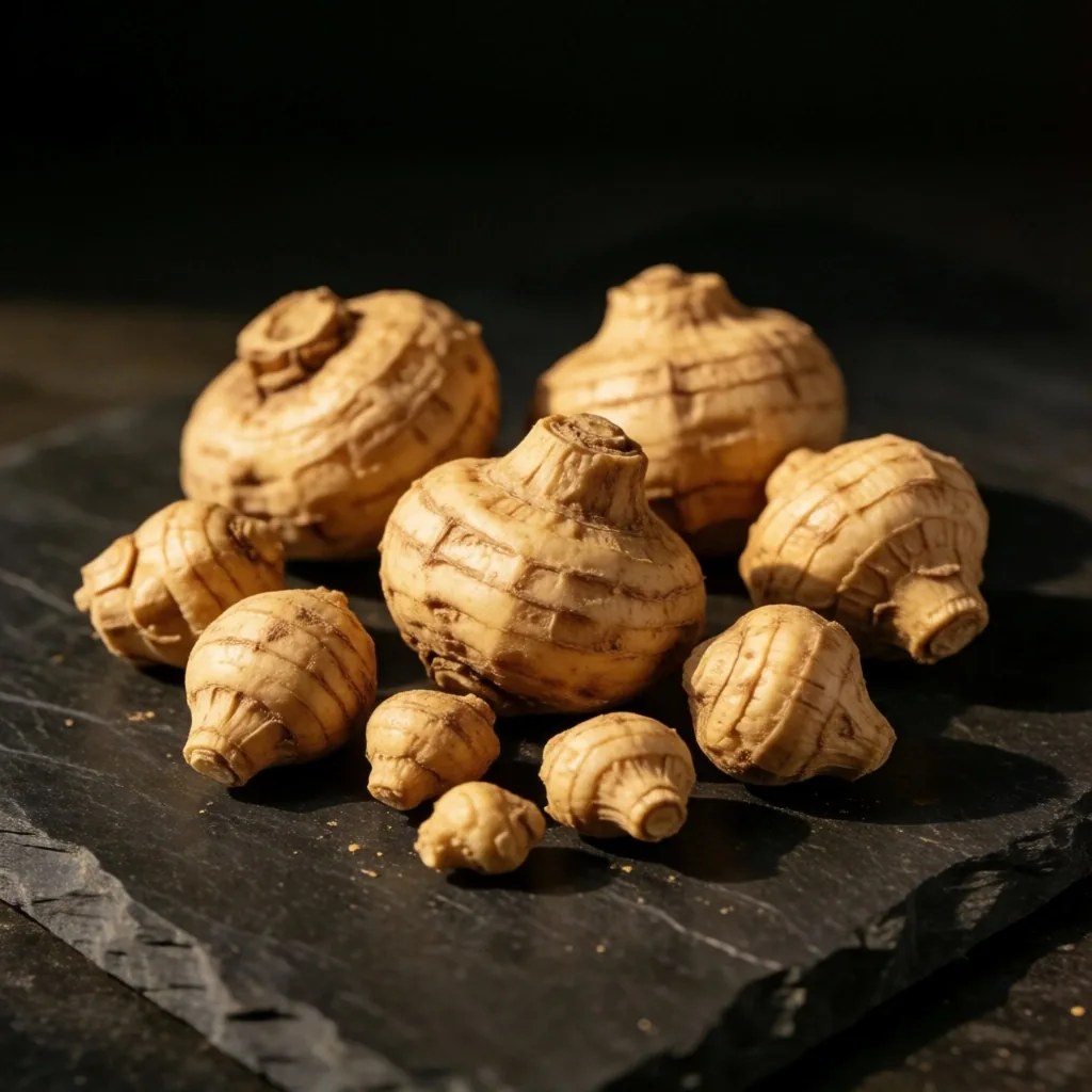 Bowl of maca root powder